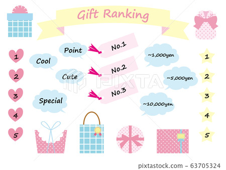 Gift Ranking Present No main line - Stock Illustration [63705324] - PIXTA