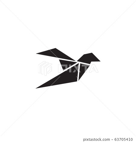 Origami bird icon logo design template Origami bird icon logo design template 63705410