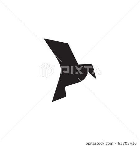 Origami bird icon logo design template Origami bird icon logo design template 63705416