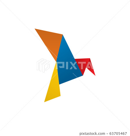 Bird origami logo design template Bird origami logo design template 63705467