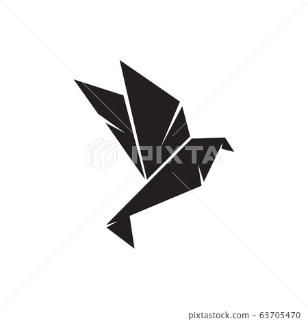 Bird origami logo design template Bird origami logo design template 63705470