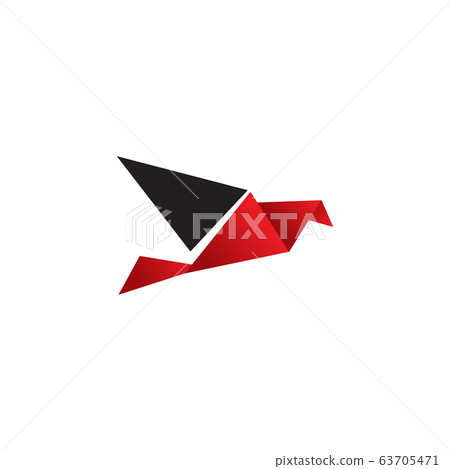 Origami bird icon logo design template Origami bird icon logo design template 63705471
