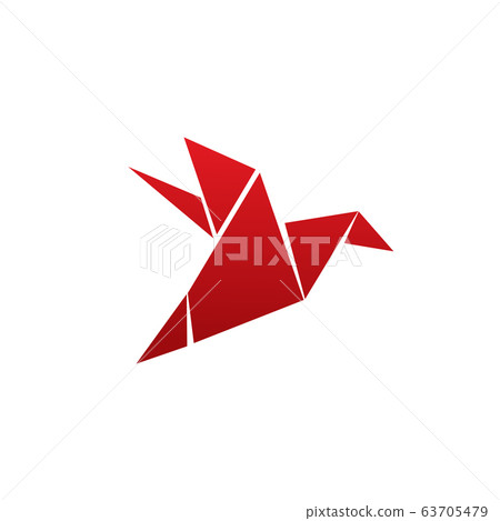 Bird origami logo design template Bird origami logo design template 63705479
