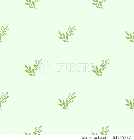 Vector Seamless pattern leaves green color - Stock Illustration ...