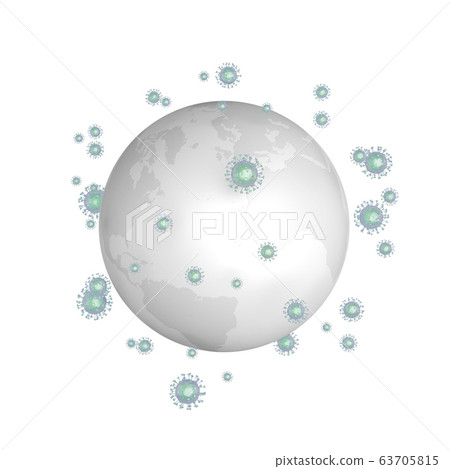 Many viruses around the earth Many viruses around the earth 63705815