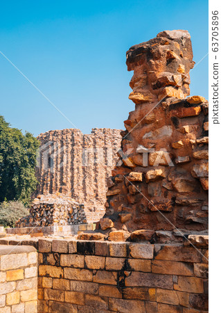 Qutub Minar ancient ruins in Delhi, India 63705896