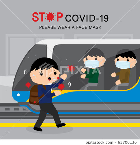 People on Electric Train Station, Public Metro Underground Subway. Stop Corona virus, 2019-nCOV. Character Cartoon Vector. People on Electric Train Station, Public Metro Underground Subway. Stop Corona virus, 2019-nCOV. Character Cartoon Vector. 63706130