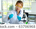 Woman Scientists researching in laboratory. 63706968