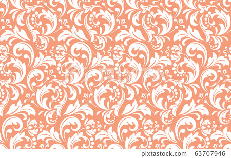 Flower pattern. Seamless white and pink ornament. Flower pattern. Seamless white and pink ornament. 63707946