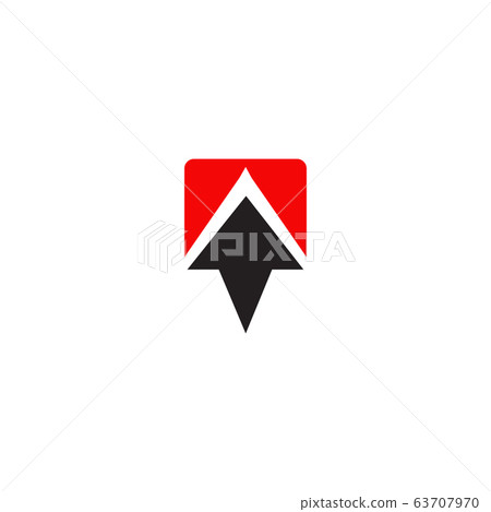 Arrow logo design isolated white background 63707970