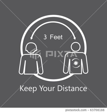 Social Distancing icon  and Self Quarantine  63708188