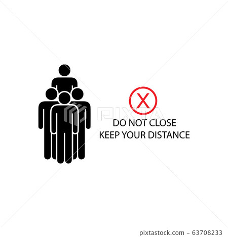 Social Distancing icon and Self Quarantine Social Distancing icon and Self Quarantine 63708233
