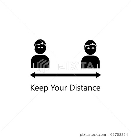 Social Distancing icon and Self Quarantine Social Distancing icon and Self Quarantine 63708234