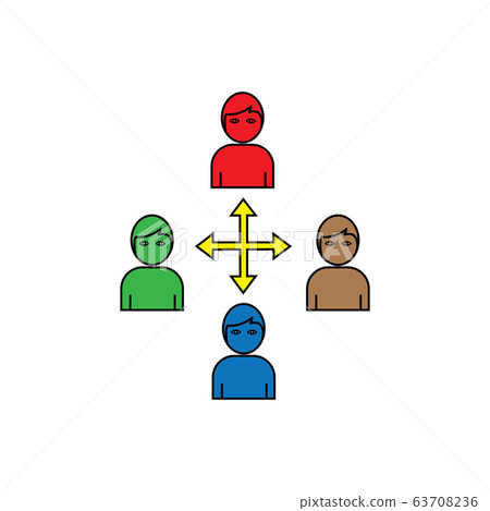 Social Distancing icon and Self Quarantine Social Distancing icon and Self Quarantine 63708236