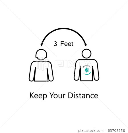 Social Distancing icon and Self Quarantine Social Distancing icon and Self Quarantine 63708258