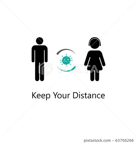 Social Distancing icon  and Self Quarantine  63708266