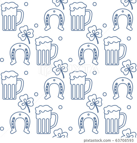 Vector Seamless pattern St. Patrick's Day Ireland Vector Seamless pattern St. Patrick's Day Ireland 63708593