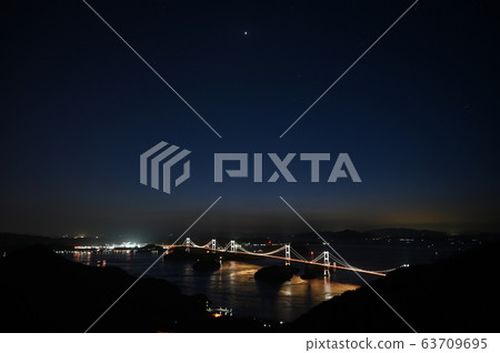 Shimanami Kaido和滿天星斗的天空 63709695