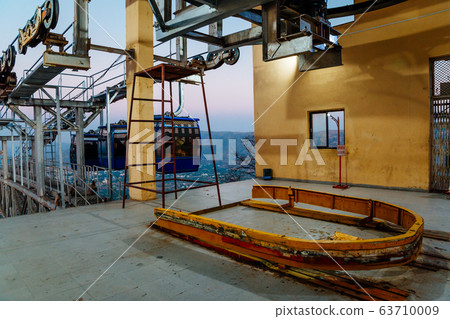 Savitri Mata Temple Ropeway at sunset time in Pushkar, India Savitri Mata Temple Ropeway at sunset time in Pushkar, India 63710009