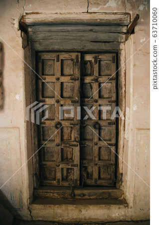 Old door at Salim Singh ki Haveli in Jaisalmer, India 63710060