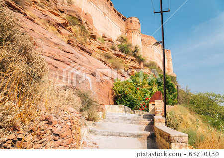 Mehrangarh Fort ancient ruins in Jodhpur, India 63710130