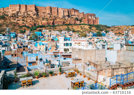 Mehrangarh Fort and blue city in Jodhpur, India 63710138
