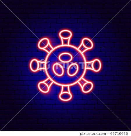 Coronavirus Virus Neon Sign - Stock Illustration [63710636] - PIXTA