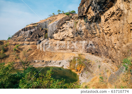 Ellora Caves ancient ruins in Maharashtra, India 63710774