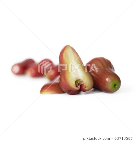Ripe red rose apple fruit Ripe red rose apple fruit 63713595