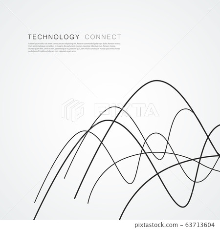 Modern abstract simple smooth lines connected and intersecting. Vector illustration Modern abstract simple smooth lines connected and intersecting. Vector illustration 63713604