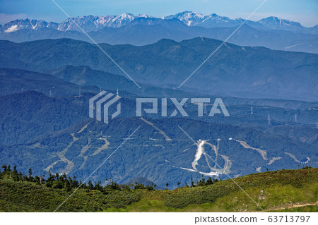Northern Alps and Mt. Hakuba seen from Mt. 63713797