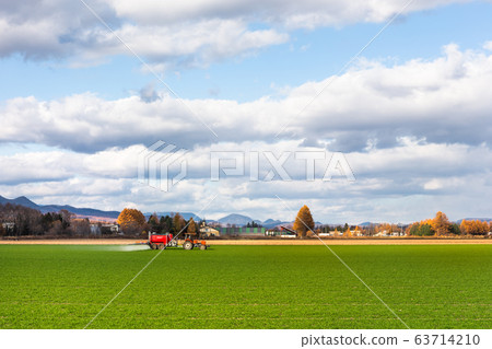 日本北海道東部Kamishihoro鎮附近的秋天風景 63714210
