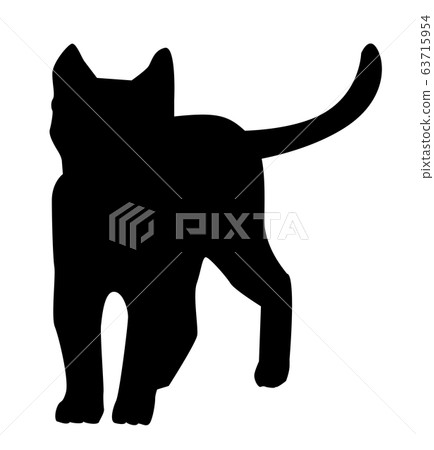 [Cat silhouette] animal cat stop 63715954