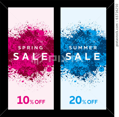 Splattered ink vector banner set 63716250