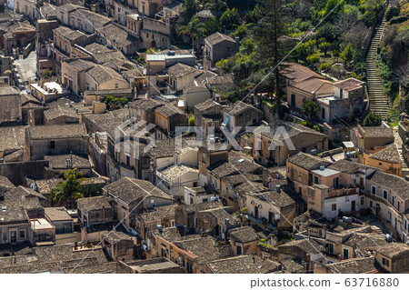 small town high view 63716880