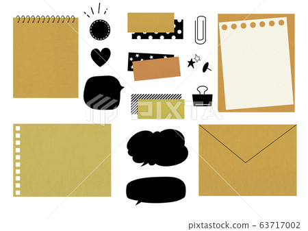 Hand-painted kraft paper material set Hand-painted kraft paper material set 63717002