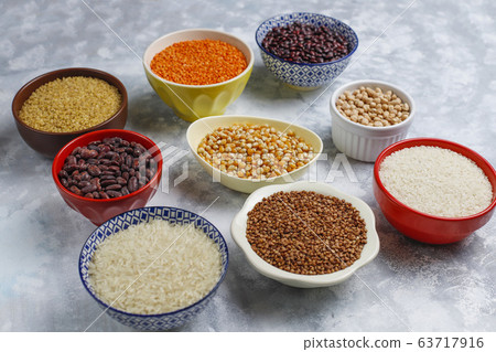 Superfoods, seeds and grains for vegan and vegetarian eating. Clean eating Superfoods, seeds and grains for vegan and vegetarian eating. Clean eating 63717916