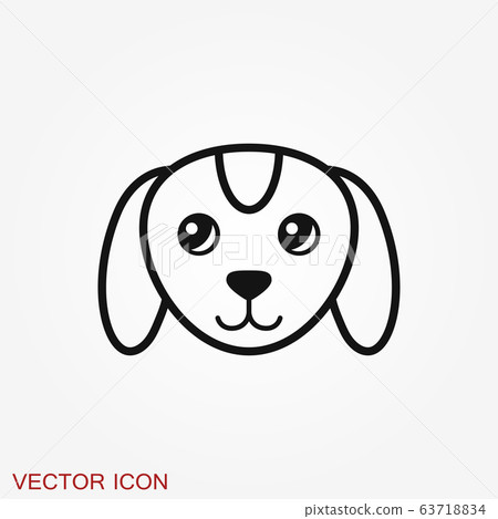 Puppy icon. Dog symbol. Vector element for your 63718834