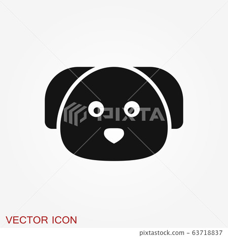 Puppy icon. Dog symbol. Vector element for your 63718837