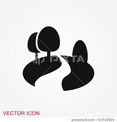 Park vector icon isolated on background. Ecology-插圖素材 [63718924] - PIXTA圖庫