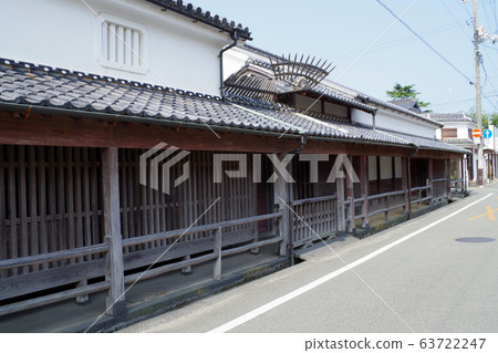Scenery of the front lattice window of the former Kikuya family in Hagi City Scenery of the front lattice window of the former Kikuya family in Hagi City 63722247