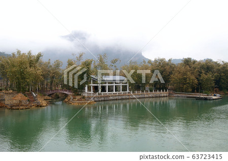 River landacape of the Mount Danxia area River landacape of the Mount Danxia area 63723415