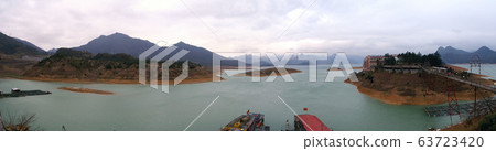 River landacape of the Mount Danxia area River landacape of the Mount Danxia area 63723420