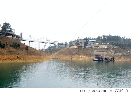 River landacape of the Mount Danxia area River landacape of the Mount Danxia area 63723435
