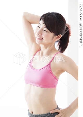 女子健美操舞蹈健身運動鍛煉 63724978