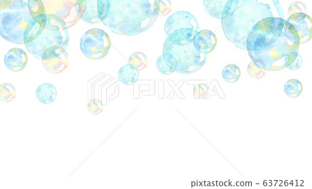 水彩畫的肥皂泡背景圖 63726412