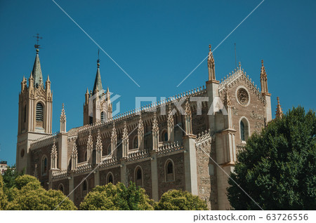 Facade of Cathedral in Gothic style at Madrid Facade of Cathedral in Gothic style at Madrid 63726556