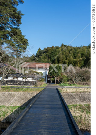 Japanese traditional architecture and bridge 63726618