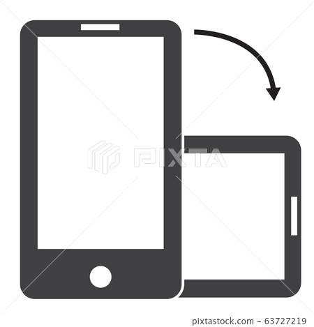 rotate smartphone icon on white background.... - Stock Illustration ...