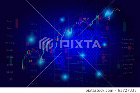 Stock market or forex trading graph in graphic 63727335